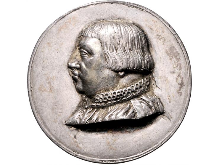 Germany, medal in silver n.d., Obv: portrait of M.Luther / Rev: monogram of Albrecht Dürer with DML above and 1526 below. Med
