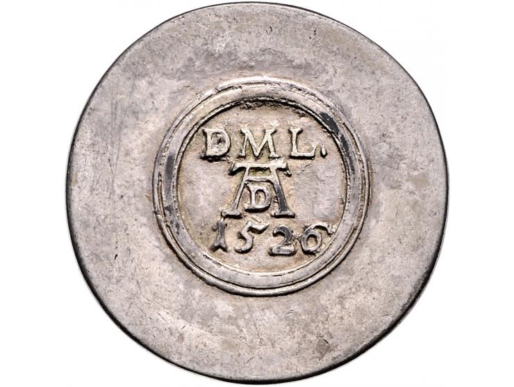 Germany, medal in silver n.d., Obv: portrait of M.Luther / Rev: monogram of Albrecht Dürer with DML above and 1526 below. Med