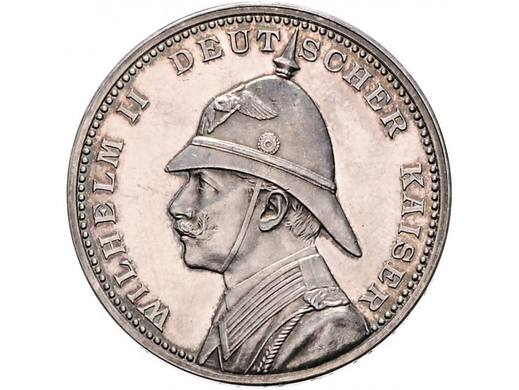 Historiepenningen Germany, medal 1898 in silver, travel of Wilhelm II to the Middle East in 1898 - Obv: bust left, 35 mm UNC