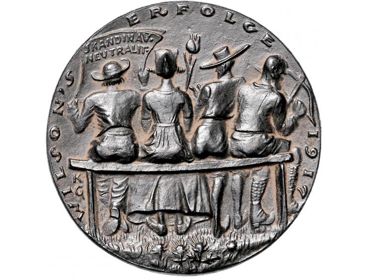 Germany before and after 1945 1917 - Medal 'Wilson's Successes / Wilsons Werbung bei den Neutralen' by Karl Goetz (Kienast194
