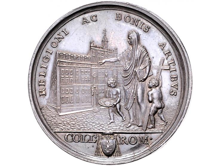 Historiepenningen Papal States, Leo XII (1823-29), medal yr. 1 in silver - Obv: bust right / Rev: the religion, by G. Cerbara