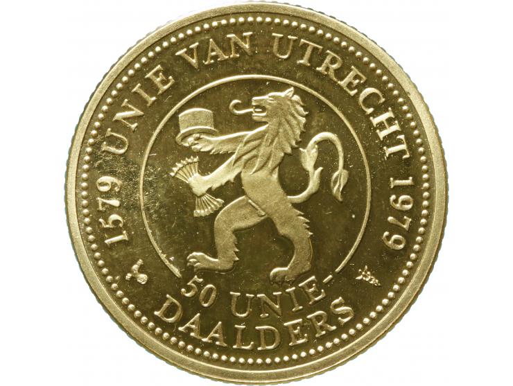 Penning geslagen ter ere van 400 jaar unie van Utrecht - goud - 6,72 gram .900 - UNC-