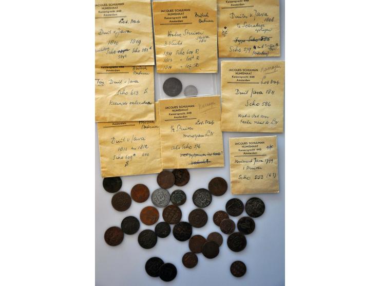 Nederlands-Indië 1799-1814, Brits bestuur, Lodewijk Napoleon, noodmunt Java etc. in doosje