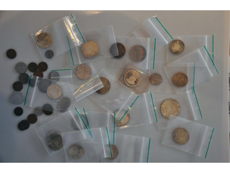 Austria various coins including silver in small box
