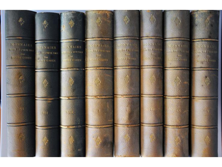Cohen: Description Historique des monnaies frappées sous LªEmpire Romain 8 delen Uitgegeven vanaf 1880