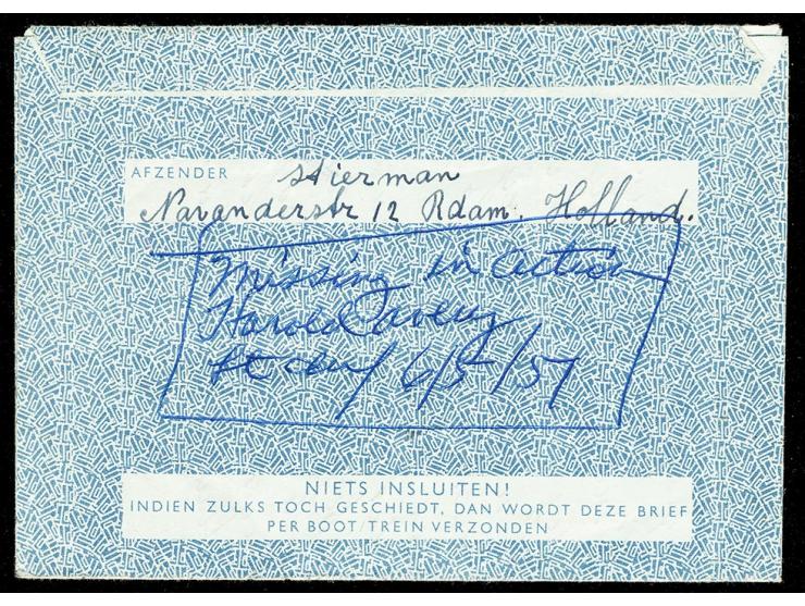 1950-1953 13 veldpoststukken Koreaoorlog alle verstuurd naar Nederland w.b. luchtpostblad 1951 naar gesneuvelde militair van 