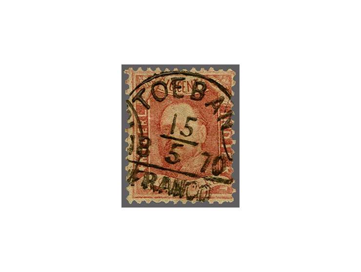 Toeban (Voerman 400) luxe op 10 cent karmijnrood, pracht ex.
