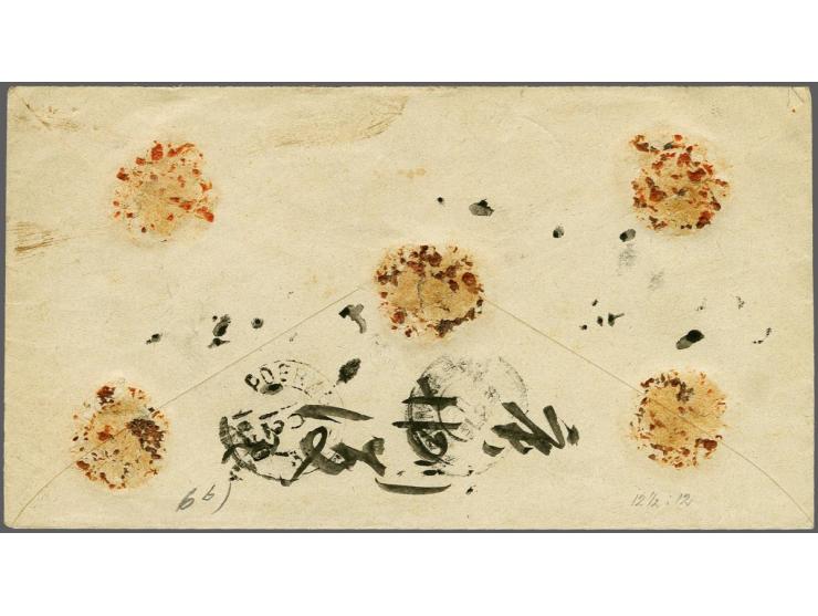 10 cent oranjebruin met puntstempel 99 - Wonosobo - (SvL R) op aangetekende envelop G. 6, zogenaamde Chinezenbrief,  9-12-189