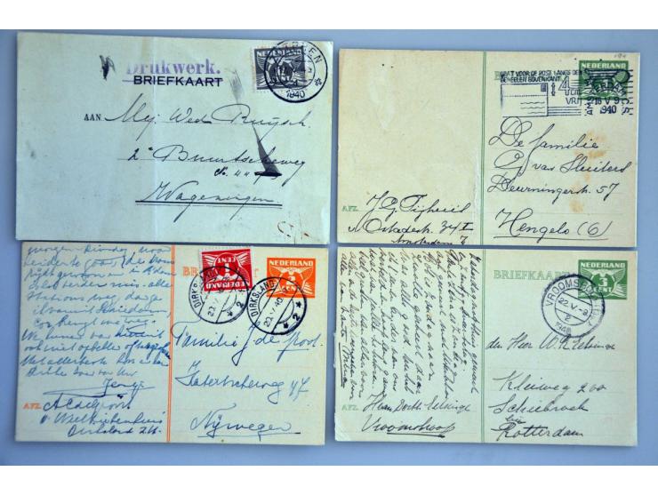 250 poststukken september 1939 tot begin juni 1940 betreffend uitbraak oorlog w.b. 9 en 10 mei (ca. 10x met Vredig Veilig Vad
