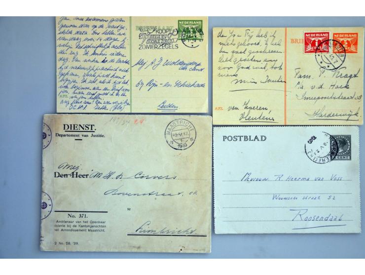 250 poststukken september 1939 tot begin juni 1940 betreffend uitbraak oorlog w.b. 9 en 10 mei (ca. 10x met Vredig Veilig Vad