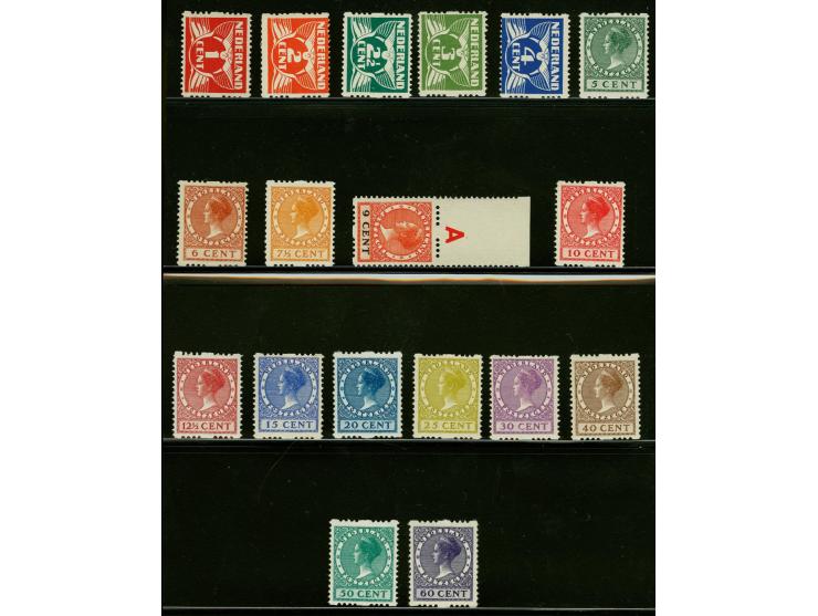 Tweezijdig zonder watermerk 1 t/m 60 cent, nr. R15 minder mooi (tanding en 2 vlekjes gomzijde), cat.w. 1565
