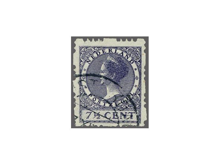 Driegaats 7½ cent violet, pracht ex. met certificaat Moeijes 1992, cat.w. 4500