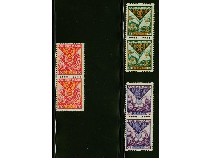 Kind 2 t/m 10 cent in verticale paren, cat.w. 650