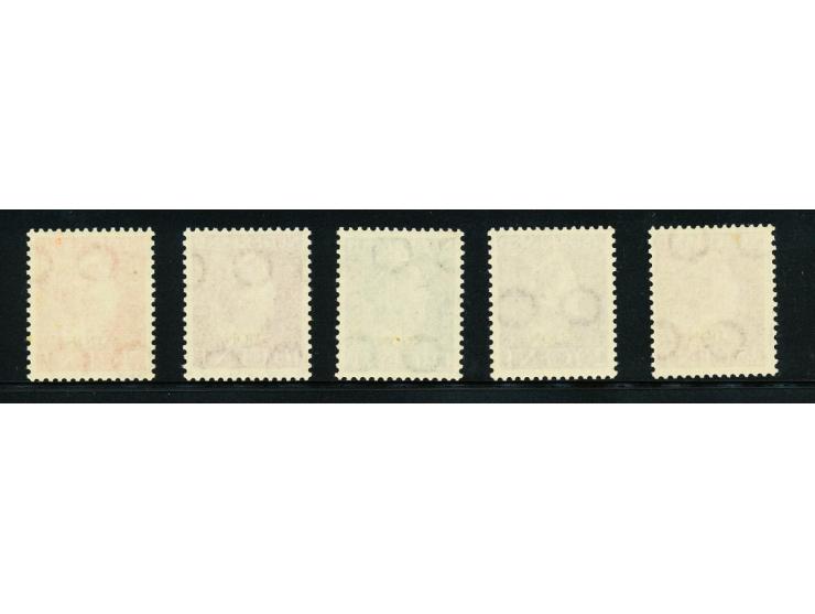 Cour Internationale de Justice 7½ t/m 25 cent met certificaat Dr. Louis 1987, cat.w. 1200