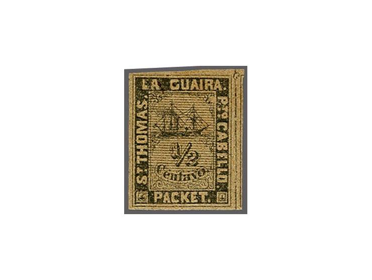 ½ centavo zwart op geelgrijs, cat.w. 250+