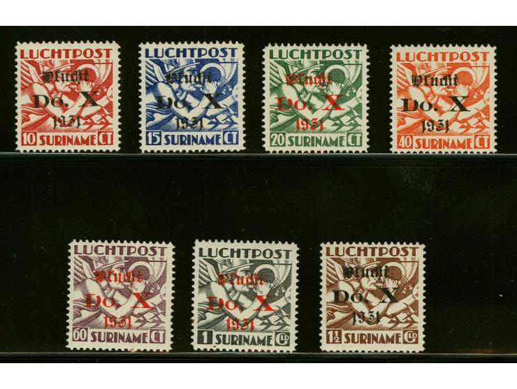 Do. X 10 cent t/m 1½ gulden met potloodkeur en certificaat Diena 1989, cat.w. 1000