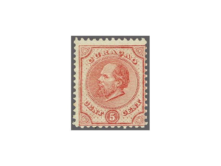 5 cent rood tanding 11½ x 12, pracht ex. met certificaat Vleeming 2017, cat.w. 1500