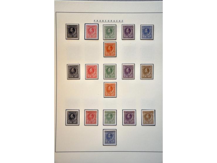 Berlijnse kleurproeven. Collectie tussen 2½ cent - 1 gulden. Totaal 62 ex. in mooie kwaliteit.