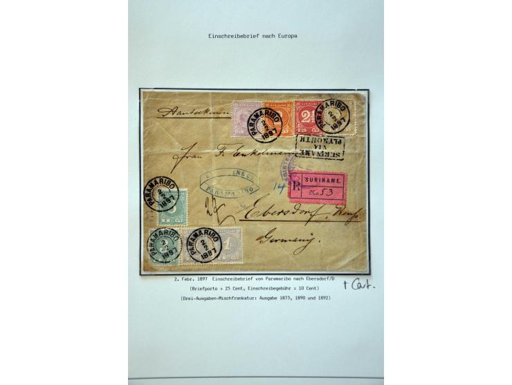 gespecialiseerde collectie 1873-1900 w.b. tandingen, proeven, variëteiten en veel poststukken keurig opgezet in ringband