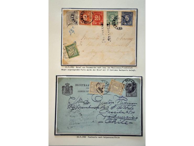 gespecialiseerde collectie 1873-1900 w.b. tandingen, proeven, variëteiten en veel poststukken keurig opgezet in ringband