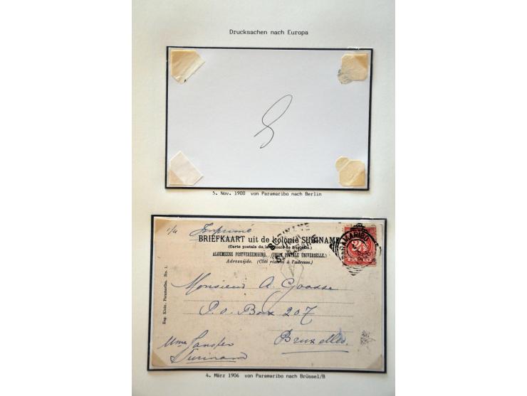 gespecialiseerde collectie 1873-1900 w.b. tandingen, proeven, variëteiten en veel poststukken keurig opgezet in ringband