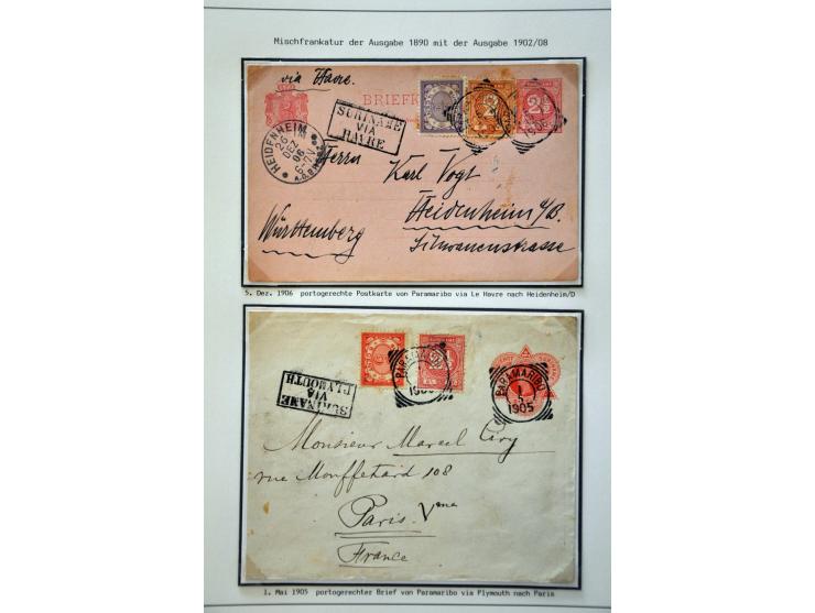 gespecialiseerde collectie 1873-1900 w.b. tandingen, proeven, variëteiten en veel poststukken keurig opgezet in ringband