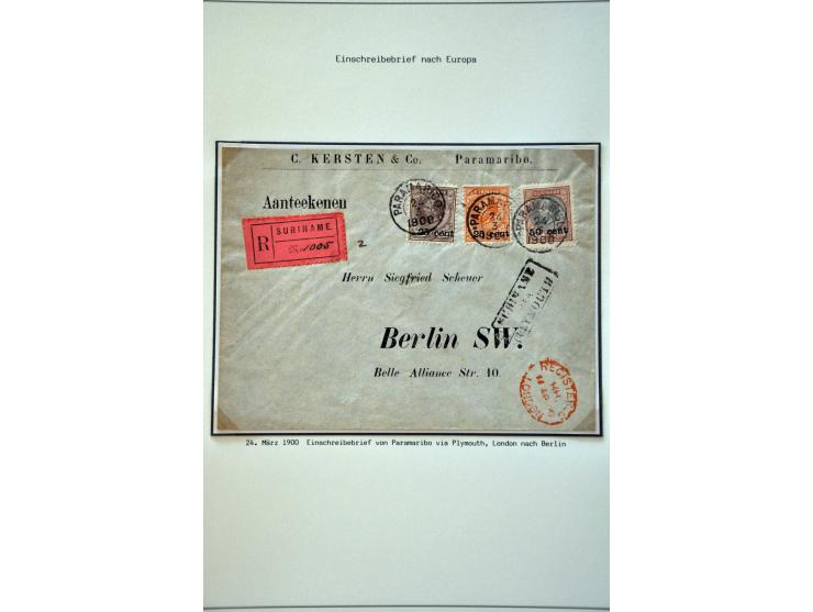 gespecialiseerde collectie 1873-1900 w.b. tandingen, proeven, variëteiten en veel poststukken keurig opgezet in ringband
