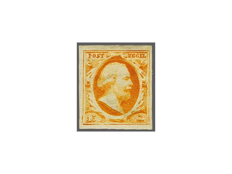 15 cent donkeroranje pos. 59, pracht ex. met volle originele gom, cat.w. 1200