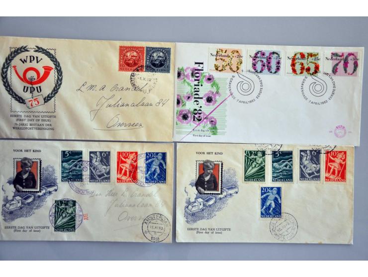 26 diverse poststukken w.b. envelop met 588/591 naar USA 25.VII.1952 met violet passed free/ U.S. cusoms/ terminal station/ S