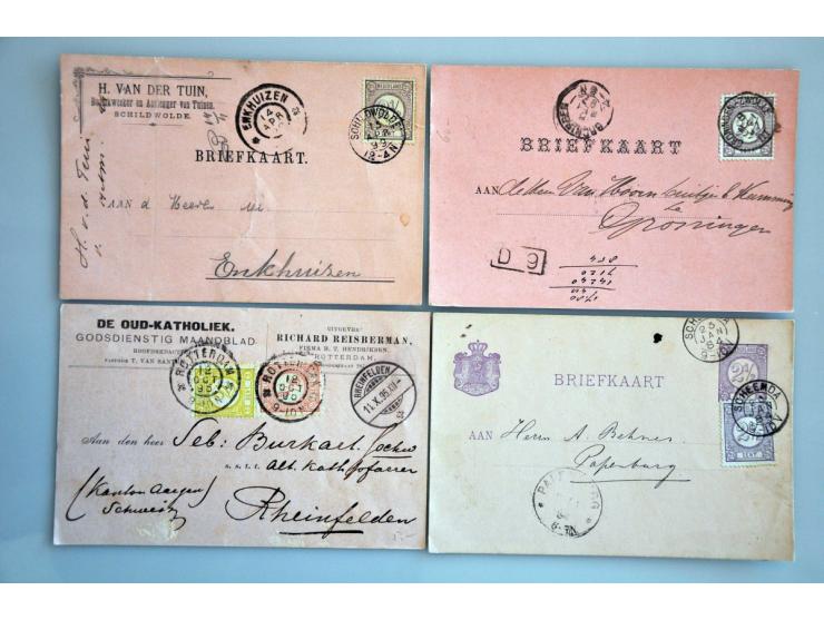 emissie Cijfer 1876, ruim 70 post(waarde)stukken w.b. enkele betere ex.