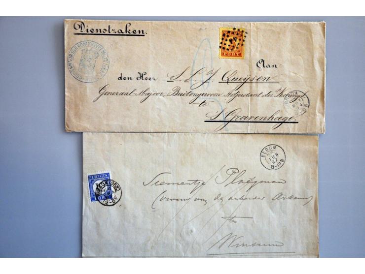 ruim 20 met port belastte stukken w.b. 2 ex. met P1 en 1 ex. met P6 met puntstempel 232 - Winsum