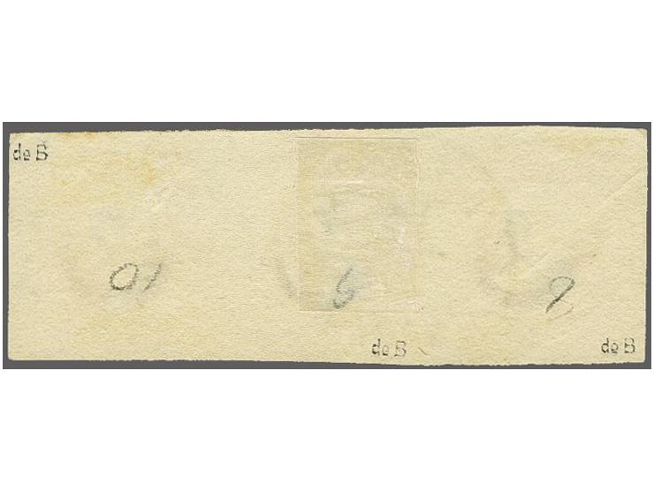 15 cent donkeroranje pos. 8-10 in strip van 3, pracht ex. (pos. 8 uitgestreken vouwtje)