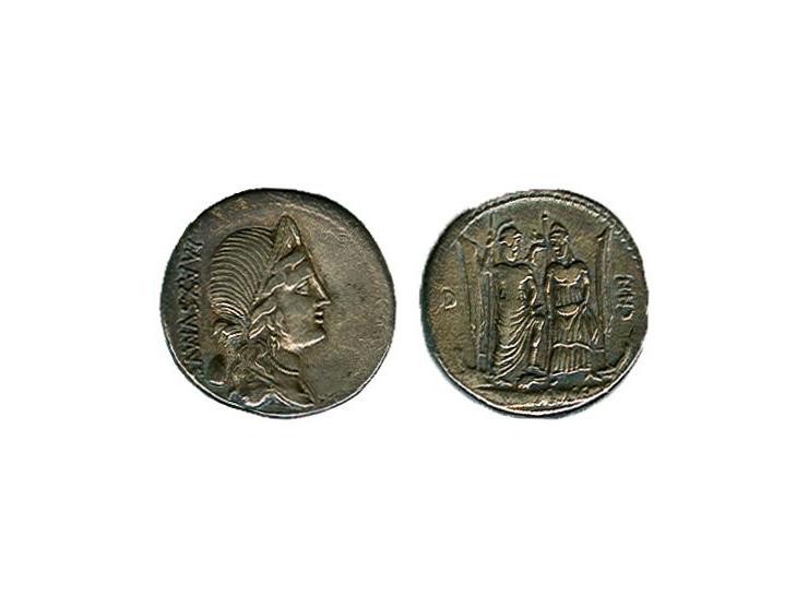 Republiek, C. Egnatius cn.n 75 b.C. AR denarius, rev. Maxumus Seaby Egnata 2 vf-ef
