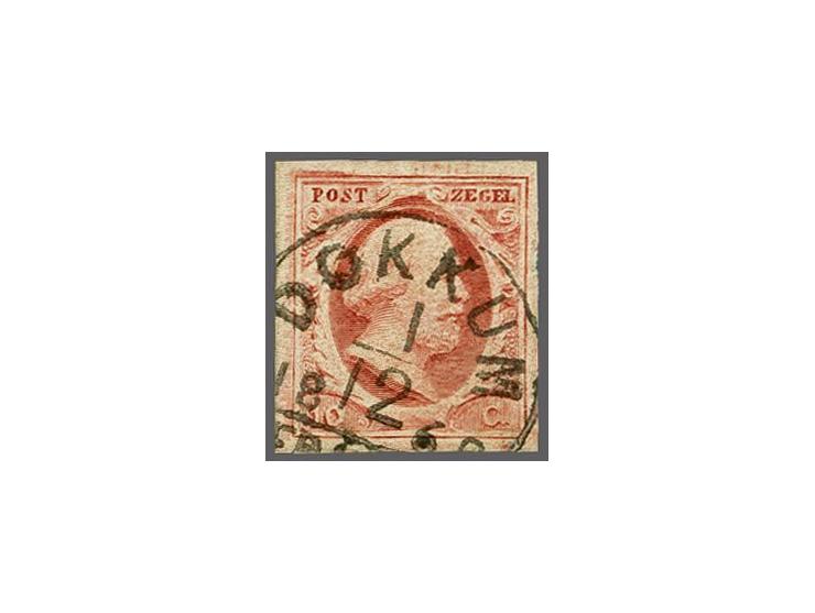 Dokkum C (Ey 300) op 10 cent rood plaat V pos. 66, pracht ex.