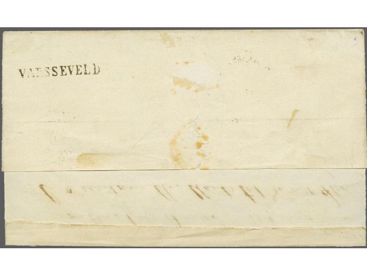 Terborgh B (Ey 400) op 15 cent donkeroranje pos. 25 met velrand op briefvoorzijde met groot deel achterkant van Varsseveld (l