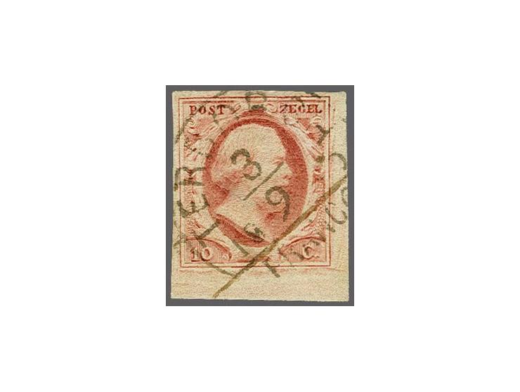 Terborgh C (Ey 350) op 10 cent rood plaat V pos. 25 met hoekvelrand, pracht ex.
