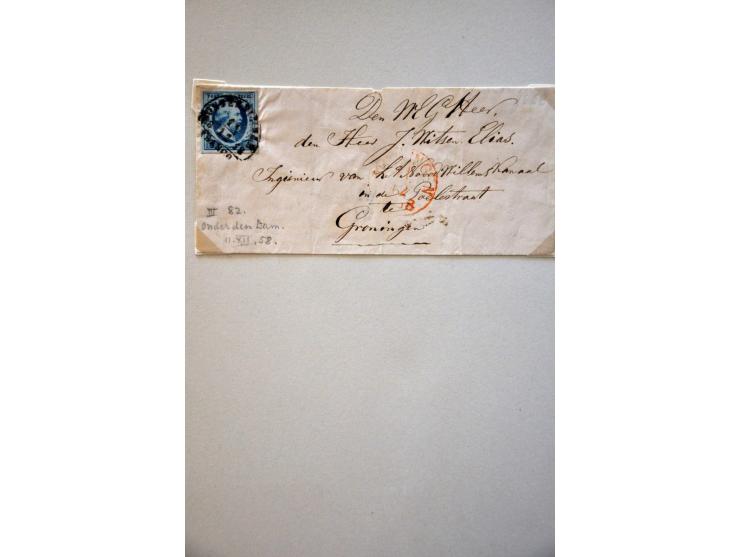 collectie van ruim 500 ex. en 12 brieven w.b. veel mooie afdrukken en betere stempels w.b. Almelo C op nr. 3, Culemborg C op 