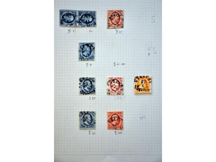 collectie van ruim 500 ex. en 12 brieven w.b. veel mooie afdrukken en betere stempels w.b. Almelo C op nr. 3, Culemborg C op 