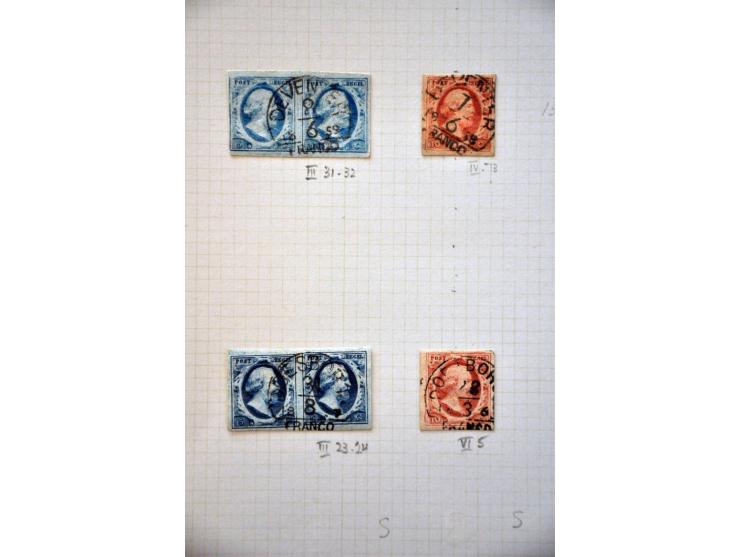 collectie van ruim 500 ex. en 12 brieven w.b. veel mooie afdrukken en betere stempels w.b. Almelo C op nr. 3, Culemborg C op 