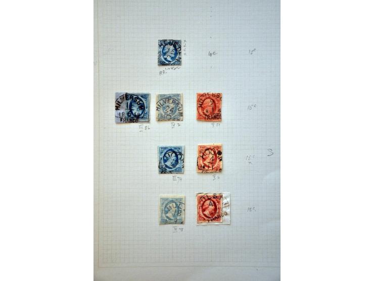 collectie van ruim 500 ex. en 12 brieven w.b. veel mooie afdrukken en betere stempels w.b. Almelo C op nr. 3, Culemborg C op 
