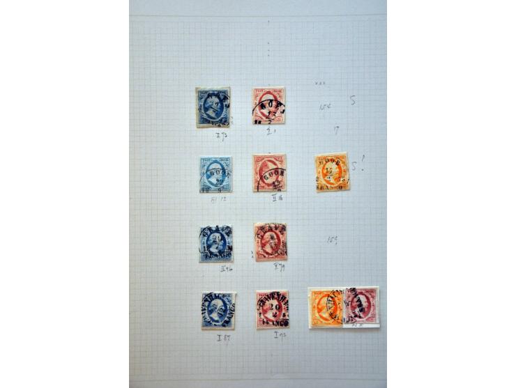 collectie van ruim 500 ex. en 12 brieven w.b. veel mooie afdrukken en betere stempels w.b. Almelo C op nr. 3, Culemborg C op 