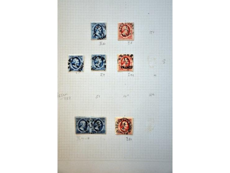 collectie van ruim 500 ex. en 12 brieven w.b. veel mooie afdrukken en betere stempels w.b. Almelo C op nr. 3, Culemborg C op 