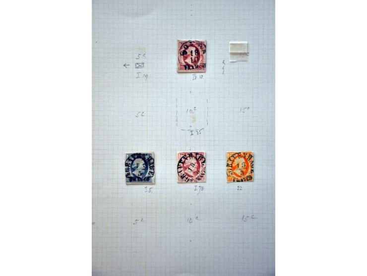 collectie van ruim 500 ex. en 12 brieven w.b. veel mooie afdrukken en betere stempels w.b. Almelo C op nr. 3, Culemborg C op 