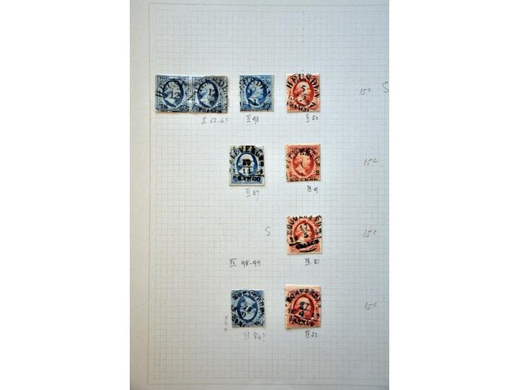 collectie van ruim 500 ex. en 12 brieven w.b. veel mooie afdrukken en betere stempels w.b. Almelo C op nr. 3, Culemborg C op 