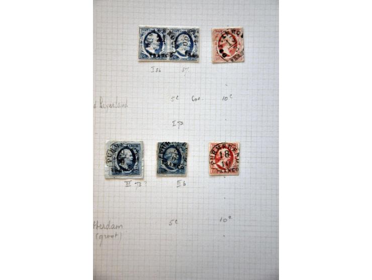 collectie van ruim 500 ex. en 12 brieven w.b. veel mooie afdrukken en betere stempels w.b. Almelo C op nr. 3, Culemborg C op 
