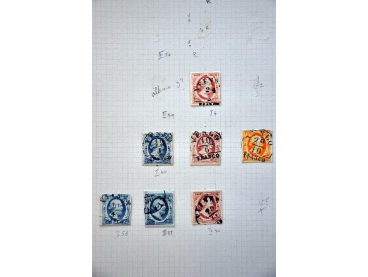 collectie van ruim 500 ex. en 12 brieven w.b. veel mooie afdrukken en betere stempels w.b. Almelo C op nr. 3, Culemborg C op 