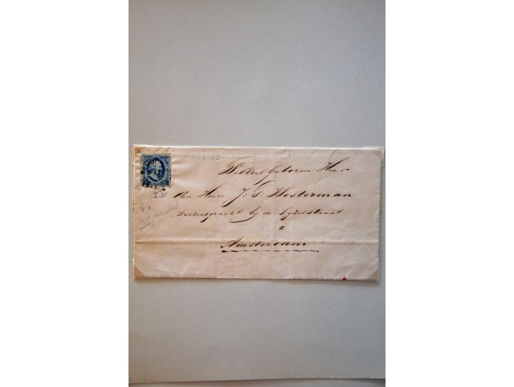 collectie van ruim 500 ex. en 12 brieven w.b. veel mooie afdrukken en betere stempels w.b. Almelo C op nr. 3, Culemborg C op 