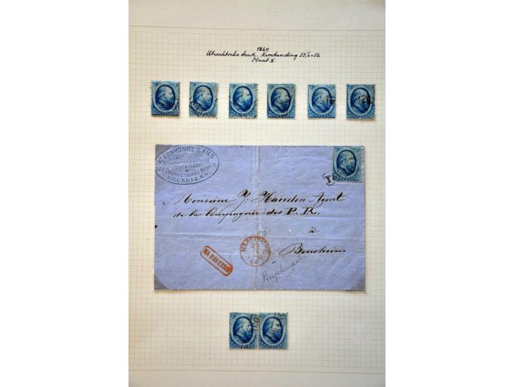 gespecialiseerde collectie gestempeld met Haarlemse en Utrechtse drukken, paren, strippen, stempels (o.a. 2 ex. met puntstemp