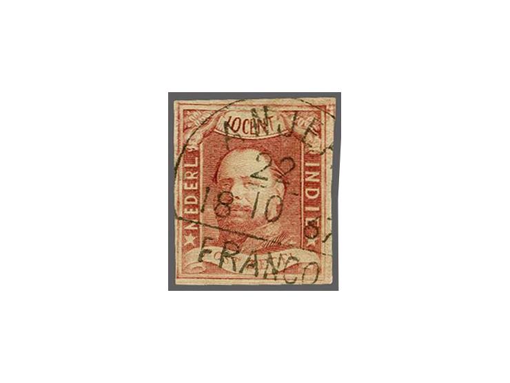 Anjer (Voerman 200) op 10 cent wijnrood pos. 49, pracht ex.