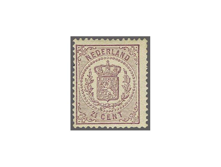 2½ cent violet tanding 13¼ grote gaten, pracht ex. met certificaat Vleeming 2017, cat.w. 650